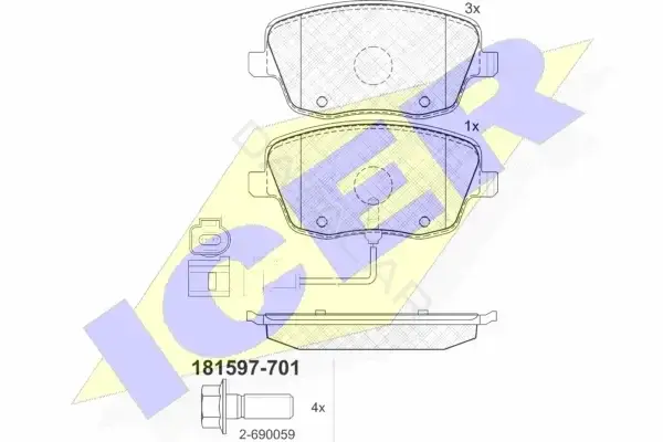 Тормозные колодки ICER 181597-701