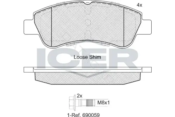 Тормозные колодки ICER 181388-402