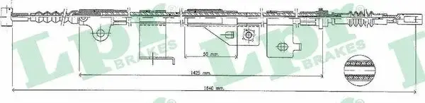 Трос ручника LPR/AP/RAL C0499B