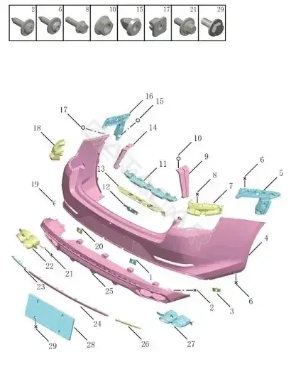 Накладка бампера GEELY 8895168061