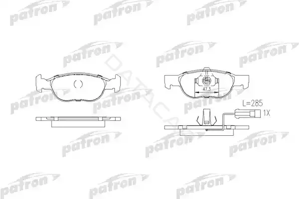Тормозные колодки PATRON PBP1160