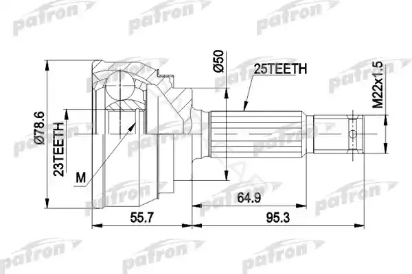 Шрус PATRON PCV1104