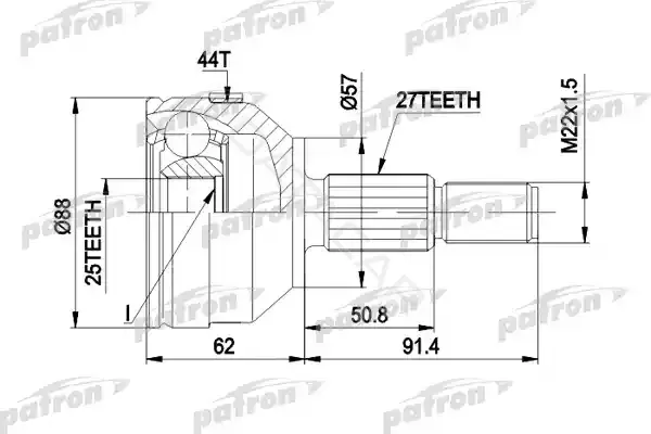 Шрус PATRON PCV1200