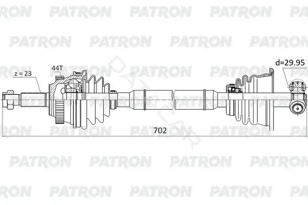 Приводной вал / Полуось PATRON PDS0299