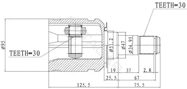 Шрус PATRON PCV1777