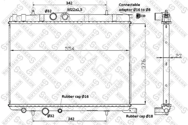 Радиатор охлаждения STELLOX 10-25123-SX