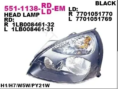 Фары DEPO 551-1138R-LD-EM