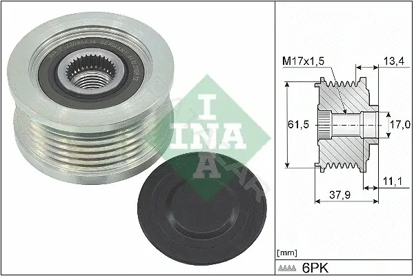 Шкив генератора INA 535002310