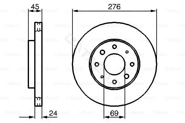 Тормозные диски BOSCH 0986479140