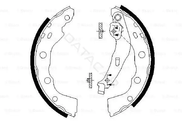 Барабанные колодки BOSCH 0986487577