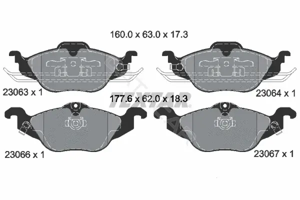 Тормозные колодки TEXTAR 2306302