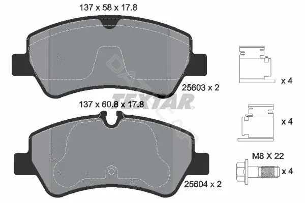 Тормозные колодки TEXTAR 2560301