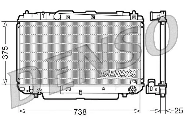 Радиатор охлаждения DENSO DRM50021