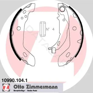 Барабанные колодки ZIMMERMANN 10990.104.1