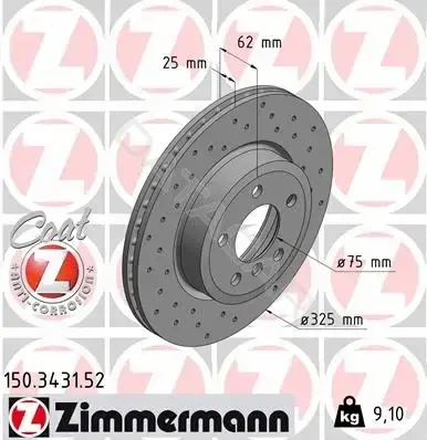 Тормозные диски ZIMMERMANN 150.3431.52