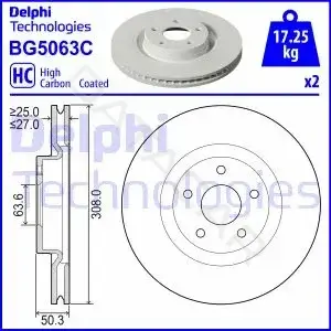Тормозные диски DELPHI BG5063C