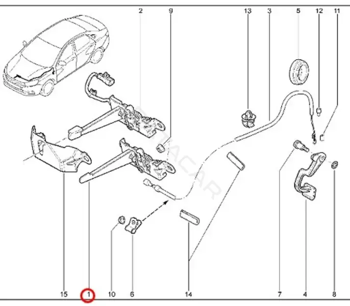 Петля капота LADA 8450008278