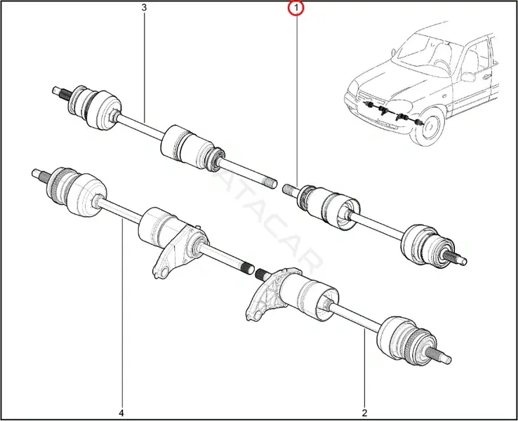 Приводной вал / Полуось LADA 21213221501120