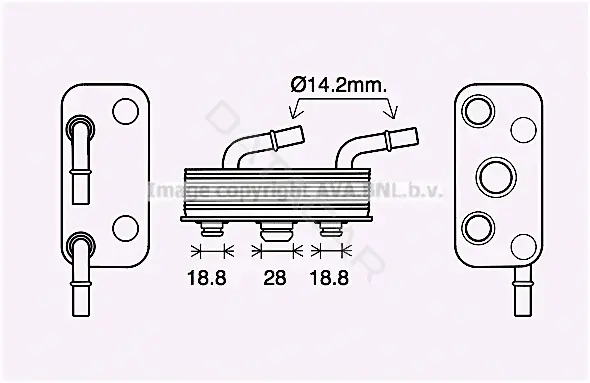 Радиатор АКПП AVA BW3559