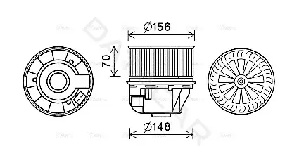 Моторчик печки AVA FD8613