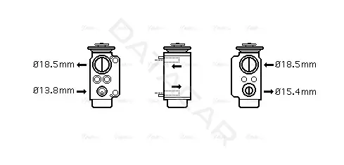 Расширительный клапан кондиционера AVA BW1240