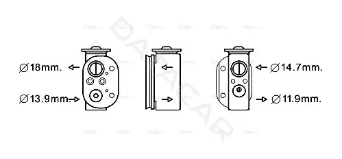 Расширительный клапан кондиционера AVA BW1497