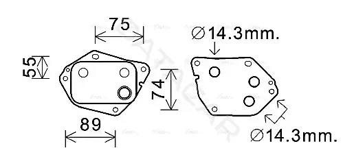 Масляный радиатор двигателя AVA HY3288