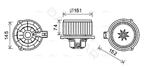 Моторчик печки AVA KA8260