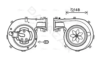 Моторчик печки AVA OL8618