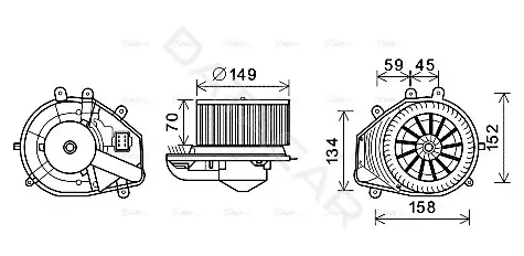Моторчик печки AVA VN8353