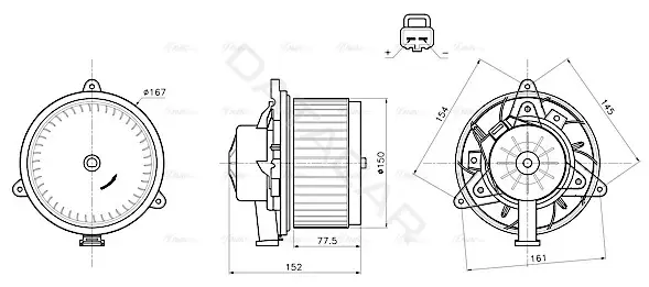 Моторчик печки AVA OL8752