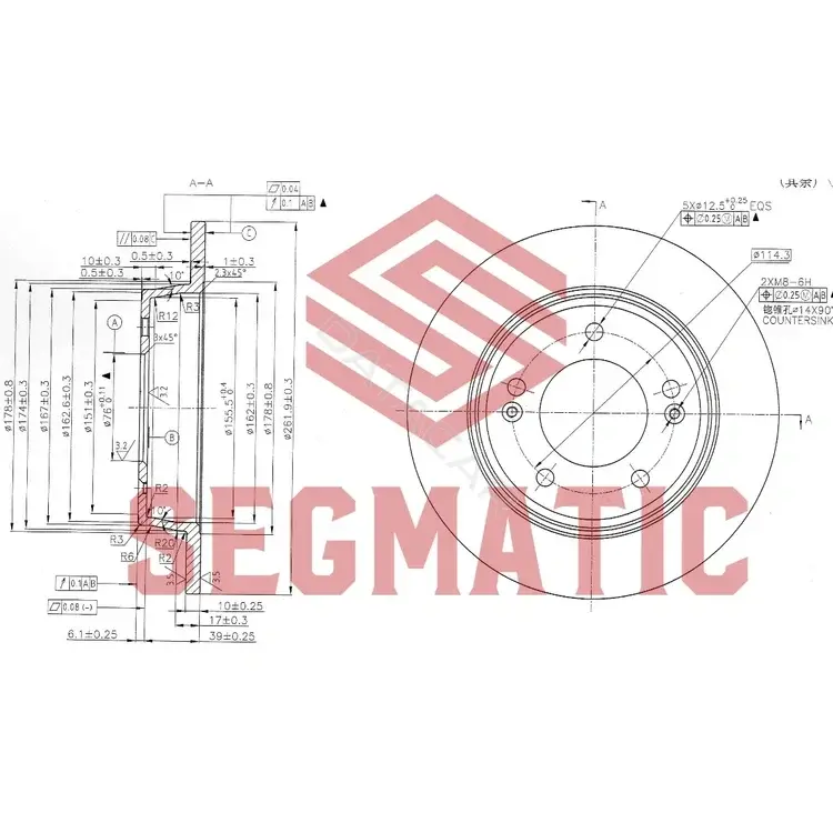 Тормозные диски SEGMATIC SBD30093055