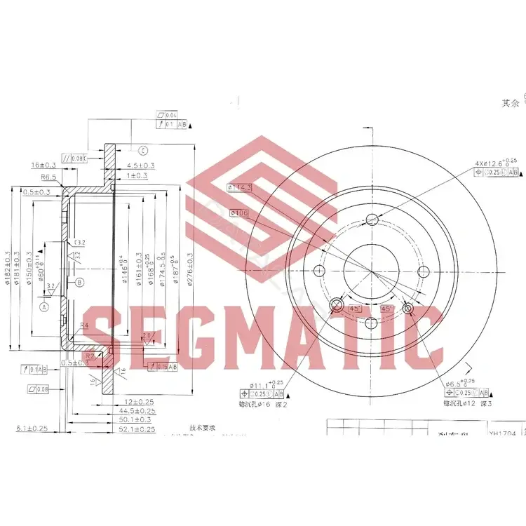 Тормозные диски SEGMATIC SBD30093224