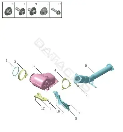 Прокладка катализатора GEELY 2056039400