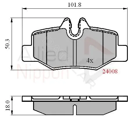 Тормозные колодки ALLIED NIPPON ADB01306