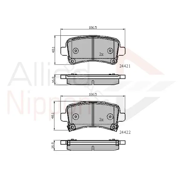Тормозные колодки ALLIED NIPPON ADB31795