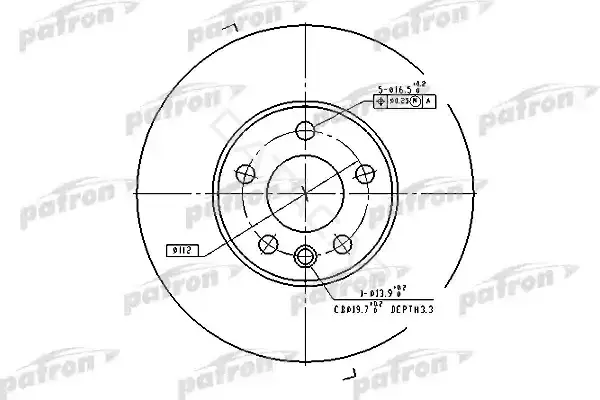 Тормозные диски PATRON PBD4323