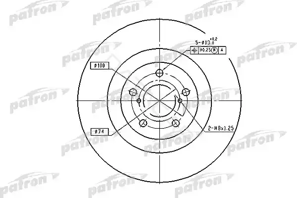 Тормозные диски PATRON PBD7004
