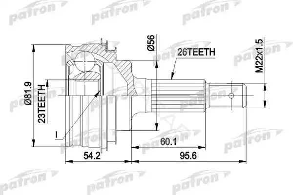 Шрус PATRON PCV1346