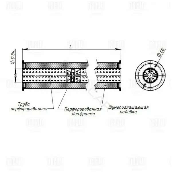 Глушитель выхлопных газов TRIALLI EMM3211