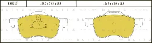 Тормозные колодки BLITZ BB0217