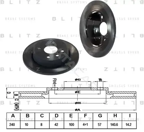 Тормозные диски BLITZ BS0372