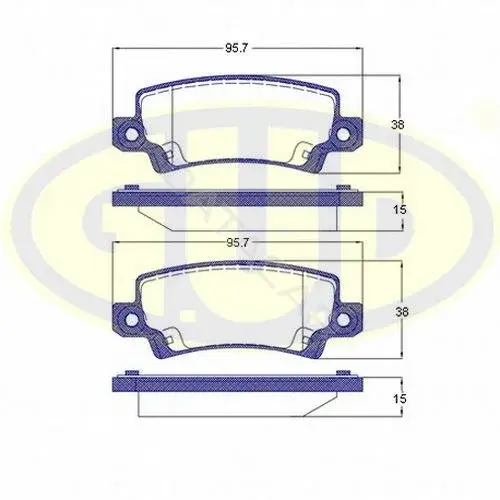 Тормозные колодки GUD GBP087402