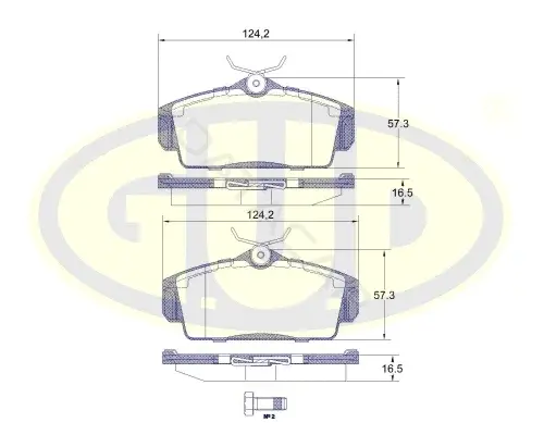 Тормозные колодки GUD GBP880172