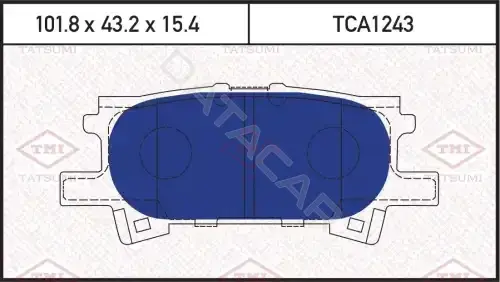 Тормозные колодки TATSUMI TCA1243