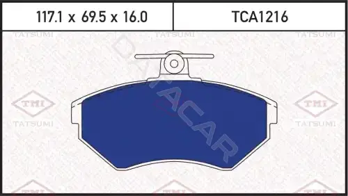 Тормозные колодки TATSUMI TCA1216