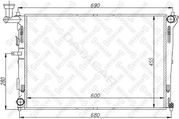 Радиатор охлаждения STELLOX 10-25394-SX