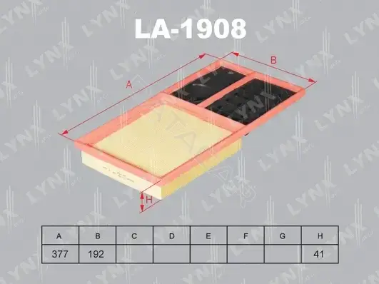 Воздушный фильтр LYNXAUTO LA-1908