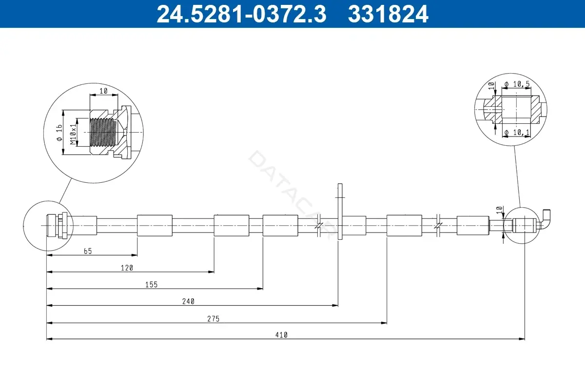 Тормозные шланги ATE 24.5281-0372.3
