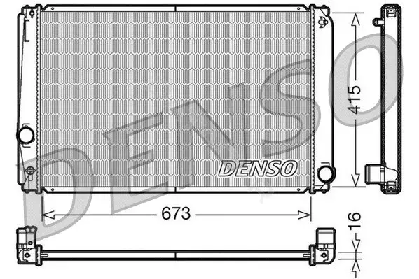 Радиатор охлаждения DENSO DRM50051